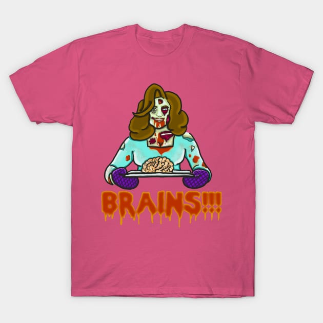 Brains!!! T-Shirt by tesiamarieart